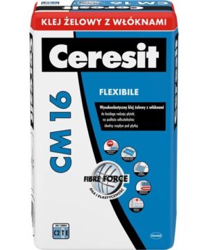 Klej do płytek CERESIT CM16 25kg – elastyczny, żelowy, wzmacniany włóknami